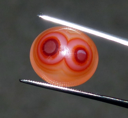 indonesian agate with double eyes