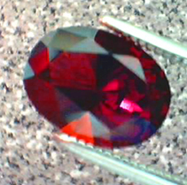 faceted red garnet from ATG rough