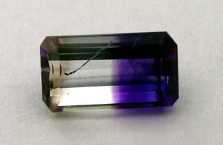bicolor quartz with inclusion