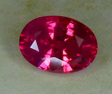 neon pinkish magenta 1.13ct ruby from mozambique