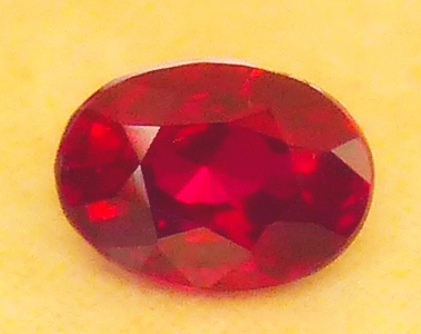 unheated 79pt oval ruby - certed