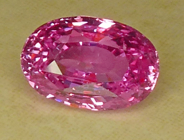 certed reddish pink 2.13ct oval sapphire