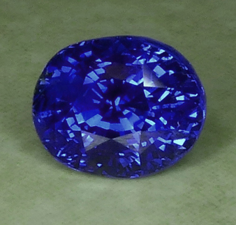 unheated glowing blue sapphire