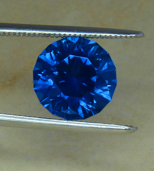 3.59ct Round Blue MONTANA Sapphire - U.S. Faceted!