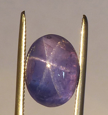 violet blue color shifting star sapphire
