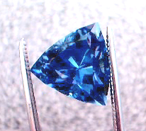 published green to blue heated tanzanite