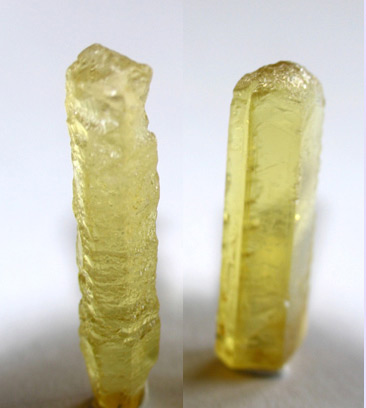 etched yellow beryl crystal
