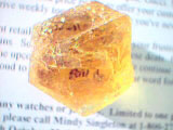 facet quality etched yellow beryl crystal, tajikistan