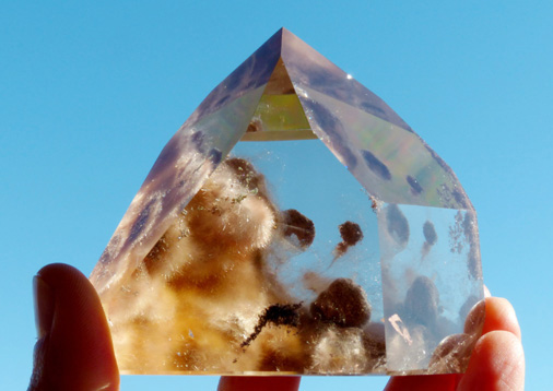 quartz crystal with beautiful inclusions