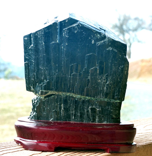 large black chinese tourmaline crystal