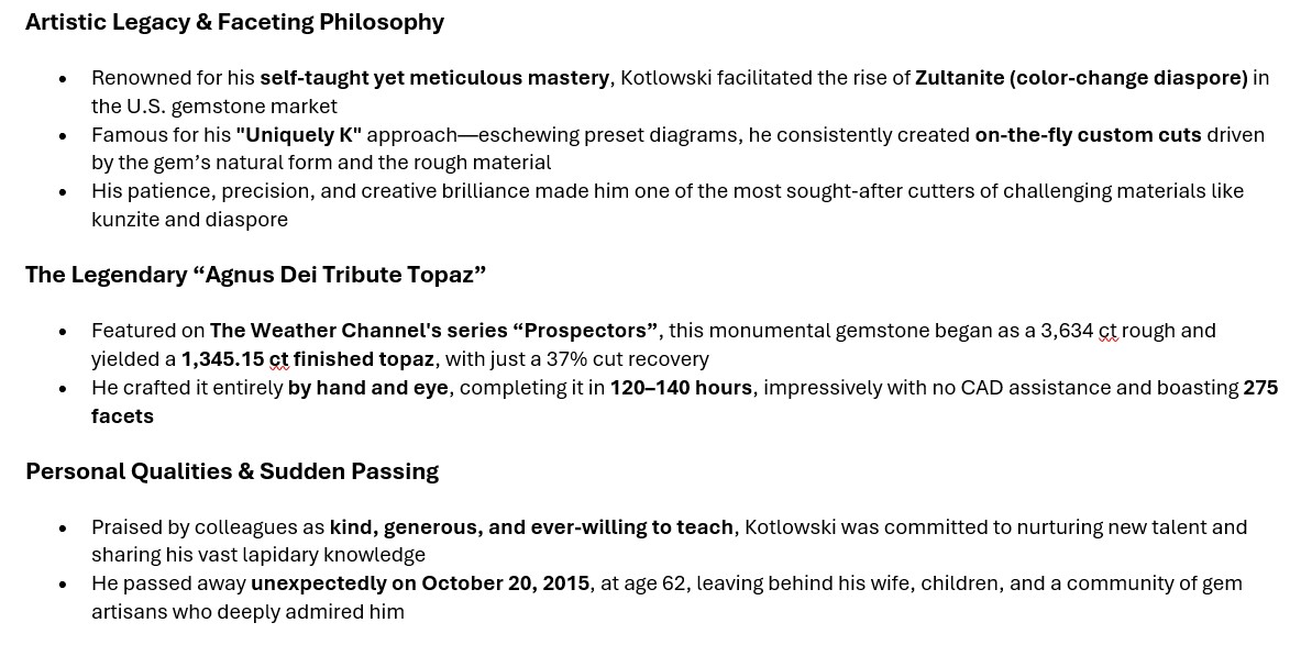 Stephen Kotlowski awards