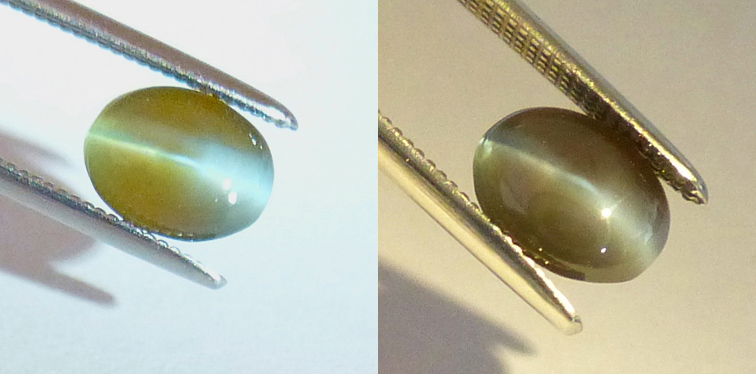 natural alexandrite cat's eye