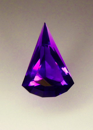 kite shaped blue purple amethyst