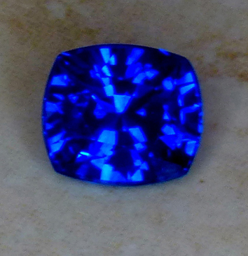 deep glowing blue certed sapphire