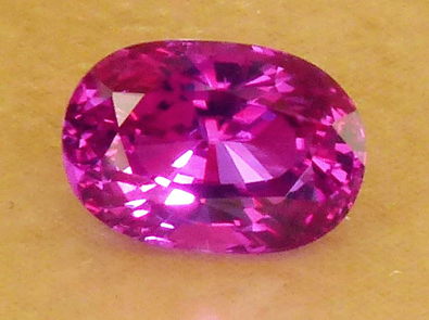deep neon pink sapphire