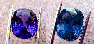 color shifting sapphire