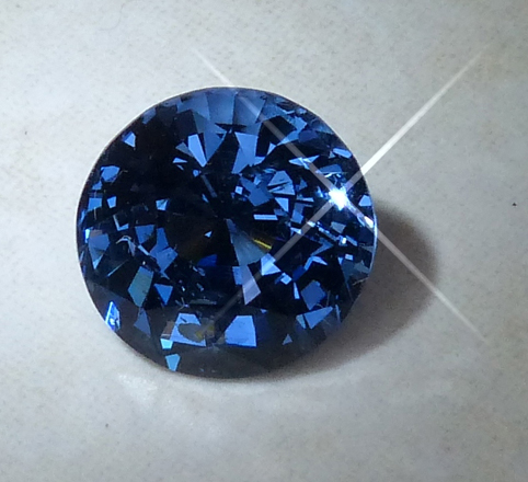 2.70ct round spinel of an indicolite tourmaline blue color
