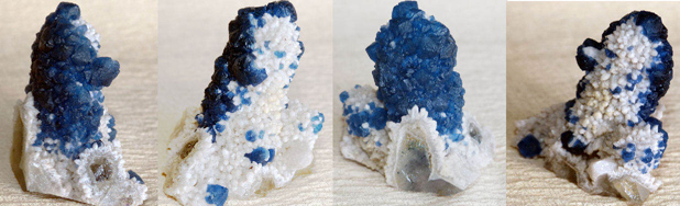 quartz with blue fluorite - mongolia