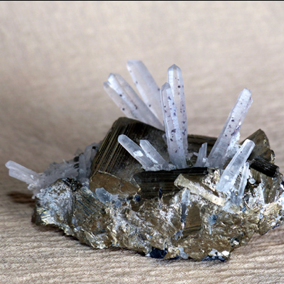pryrite and quartz - peru