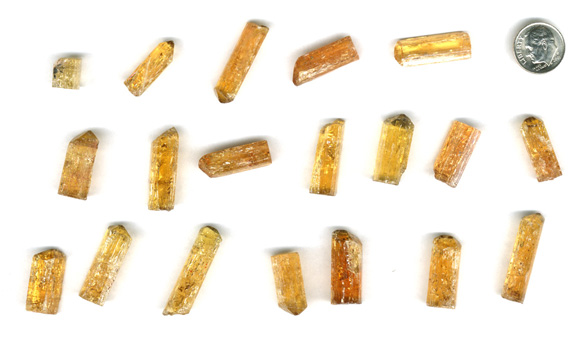 ouro preto topaz crystals